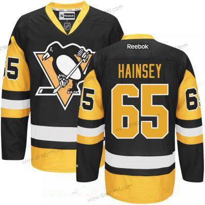 Pittsburgh Penguins #65 Ron Hainsey Černá Třetí dres Sešitý NHL Reebok Hokejový dres – Pánské