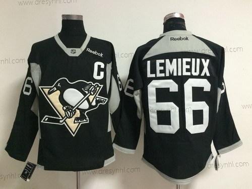 Pittsburgh Penguins #66 Mario Lemieux 2014 Training Černá dres – Pánské