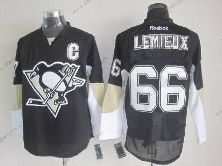 Pittsburgh Penguins #66 Mario Lemieux Černá dres – Pánské