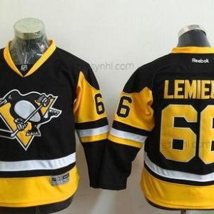 Pittsburgh Penguins #66 Mario Lemieux Retired Černá Třetí dres Reebok Hokejový dres – Juniorské