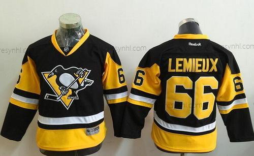 Pittsburgh Penguins #66 Mario Lemieux Retired Černá Třetí dres Reebok Hokejový dres – Juniorské