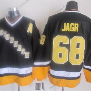 Pittsburgh Penguins #68 Jaromir Jagr 1993 Černá Retro CCM dres – Pánské