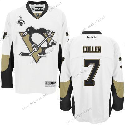 Pittsburgh Penguins #7 Matt Cullen Bílý Road 2017 Stanley Cup NHL Finals Patch dres – Pánské