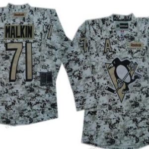 Pittsburgh Penguins #71 Evgeni Malkin Bílý Camo dres – Pánské