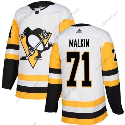 Pittsburgh Penguins #71 Evgeni Malkin Bílý Road Autentické Sešitý NHL dres – Juniorské