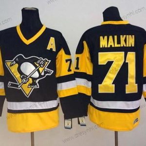 Pittsburgh Penguins #71 Evgeni Malkin Černá Retro CCM dres – Pánské