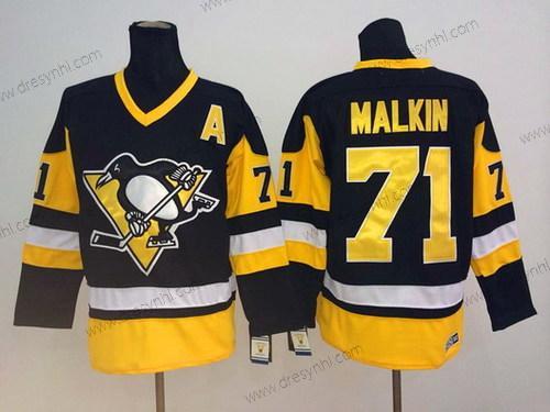 Pittsburgh Penguins #71 Evgeni Malkin Černá Retro CCM dres – Pánské