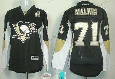 Pittsburgh Penguins #71 Evgeni Malkin Černá dres – Dámské