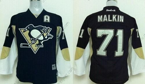 Pittsburgh Penguins #71 Evgeni Malkin Černá dres – Dětské