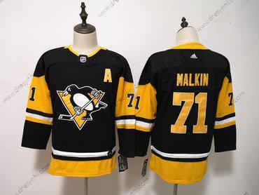 Pittsburgh Penguins #71 Evgeni Malkin Černá dres – Juniorské