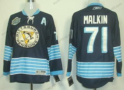 Pittsburgh Penguins #71 Evgeni Malkin Námořnictvo Modrý Třetí dres dres – Dětské