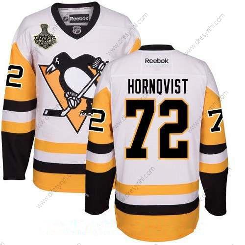 Pittsburgh Penguins #72 Patric Hornqvist Bílý Třetí dres 2017 Stanley Cup Finals Patch Sešitý NHL Reebok Hokejový dres – Pánské