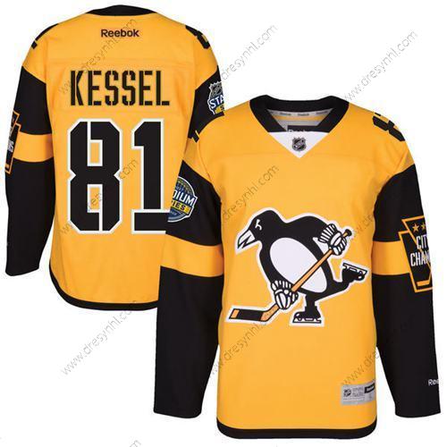 Pittsburgh Penguins #81 Phil Kessel Černá 2017 Stadium Series Sešitý NHL dres – Pánské