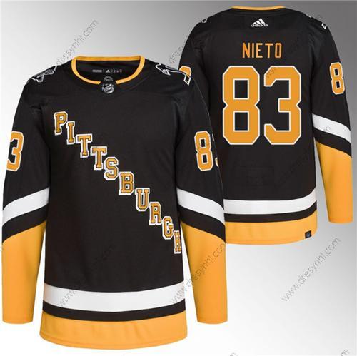 Pittsburgh Penguins #83 Matt Nieto Černá 2021-22 Náhradní Primegreen Sešitý dres – Pánské