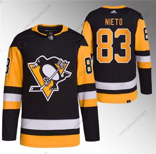 Pittsburgh Penguins #83 Matt Nieto Černá Sešitý dres – Pánské