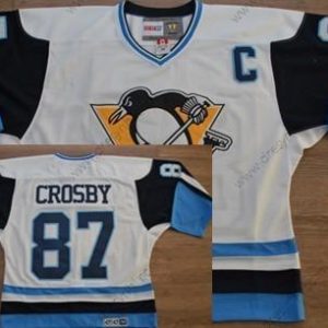 Pittsburgh Penguins #87 Sidney Crosby 1972 Bílý With Modrý Retro CCM dres – Pánské