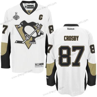 Pittsburgh Penguins #87 Sidney Crosby Bílý Road 2017 Stanley Cup NHL Finals C Patch dres – Pánské