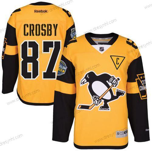 Pittsburgh Penguins #87 Sidney Crosby Černá 2017 Stadium Series Sešitý NHL dres – Pánské