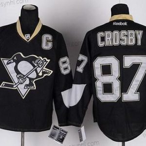 Pittsburgh Penguins #87 Sidney Crosby Černá Ice dres – Pánské