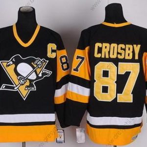 Pittsburgh Penguins #87 Sidney Crosby Černá Retro CCM dres – Pánské