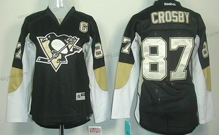 Pittsburgh Penguins #87 Sidney Crosby Černá dres – Dámské