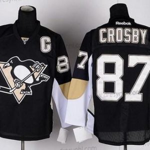 Pittsburgh Penguins #87 Sidney Crosby Černá dres – Pánské