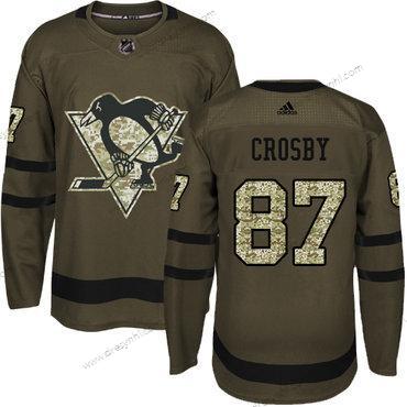 Pittsburgh Penguins #87 Sidney Crosby Zelená Salute to Service Sešitý NHL dres – Juniorské