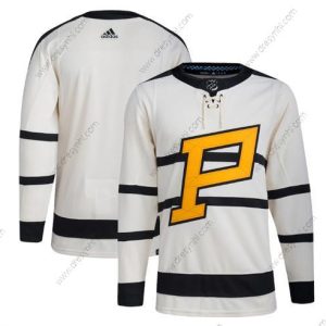 Pittsburgh Penguins Prázdný Krémová 2023 Zimní Klasický Sešitý dres – Pánské