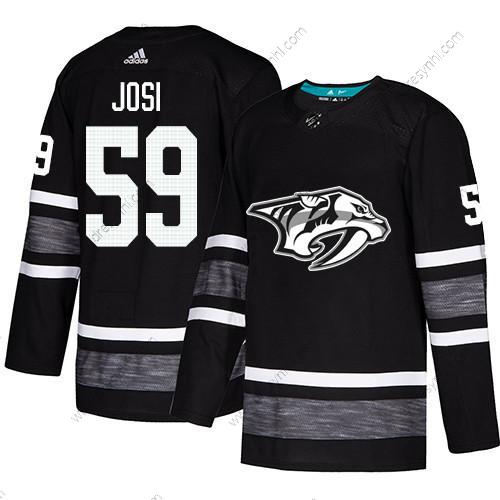 Predators #59 Roman Josi Černá Autentické 2019 All-Star Sešitý Hokejový dres – Pánské