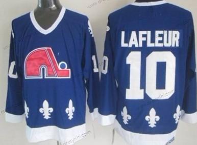 Quebec Nordiques #10 Guy Lafleur Námořnictvo Modrý Retro CCM dres – Pánské