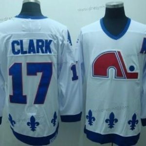 Quebec Nordiques #17 Wendel Clark Bílý Retro CCM dres – Pánské