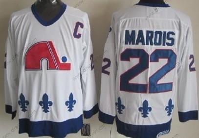 Quebec Nordiques #22 Mario Marois Bílý Retro CCM dres – Pánské