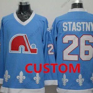 Quebec Nordiques Personalizované Modrý CCM Vintage dres – Pánské