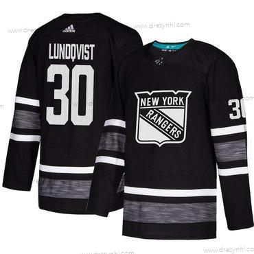 Rangers #30 Henrik Lundqvist Černá Autentické 2019 All-Star Sešitý Hokejový dres – Pánské