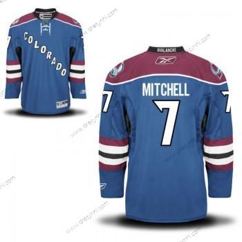 Reebok Colorado Avalanche #7 John Mitchell Autentické Royal Modrý Náhradní NHL dres – Pánské