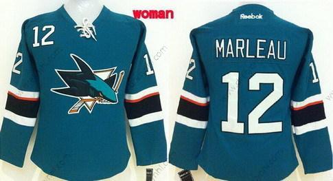 San Jose Sharks #12 Patrick Marleau 2014 Modrý dres – Dámské