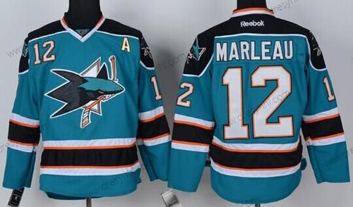 San Jose Sharks #12 Patrick Marleau Modrý dres – Pánské