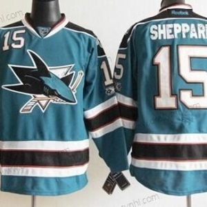 San Jose Sharks #15 James Sheppard Modrý dres – Pánské