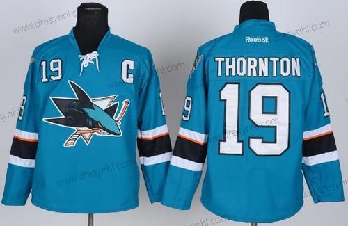 San Jose Sharks #19 Joe Thornton 2014 Modrý dres – Pánské