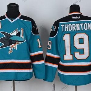 San Jose Sharks #19 Joe Thornton Modrý dres – Pánské