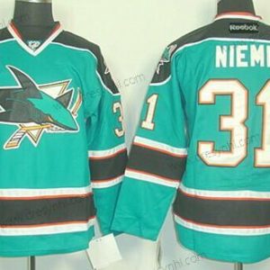 San Jose Sharks #31 Antti Niemi Modrý dres – Pánské