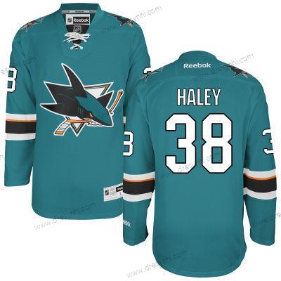 San Jose Sharks #38 Micheal Haley Modrozelená Domácí dres dres – Pánské