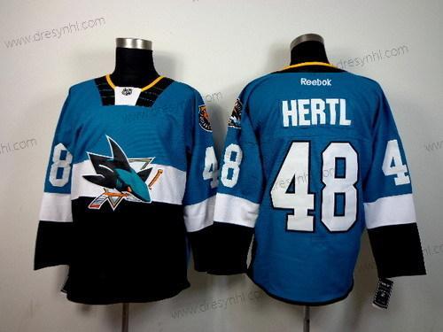 San Jose Sharks #48 Tomas Hertl 2015 Stadium Series Modrý #2 Černá dres – Pánské