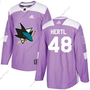 San Jose Sharks #48 Tomas Hertl Nachový Autentické Bojuje proti rakovině Sešitý NHL dres – Juniorské