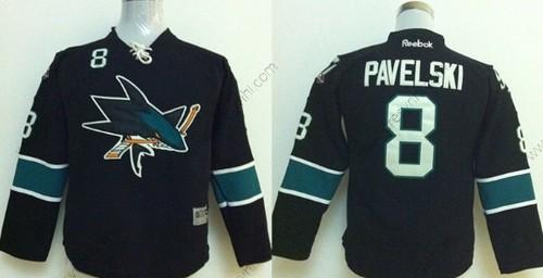 San Jose Sharks #8 Joe Pavelski Černá dres – Dětské