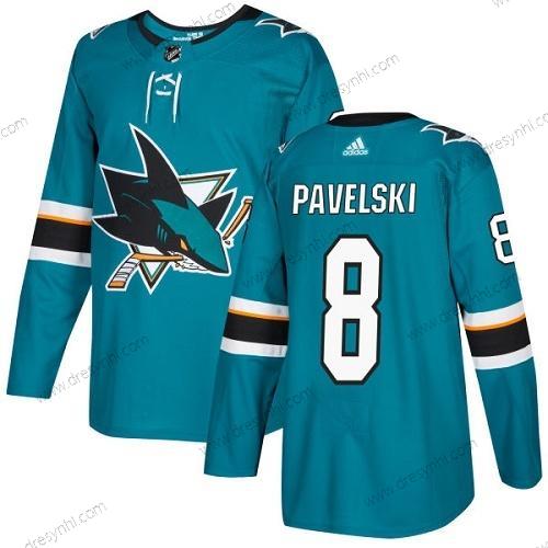 San Jose Sharks #8 Joe Pavelski Modrozelená Domácí dres Autentické Sešitý NHL dres – Juniorské