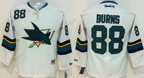 San Jose Sharks #88 Brent Burns 2014 Bílý dres – Dětské