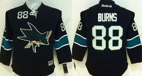 San Jose Sharks #88 Brent Burns Černá Třetí dres dres – Dětské