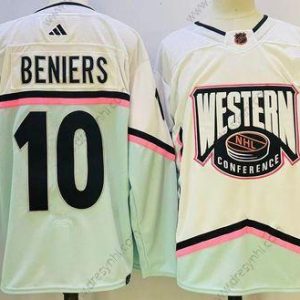 Seattle Kraken #10 Matty Beniers 2023 Bílý All-Star Game Sešitý dres – Pánské