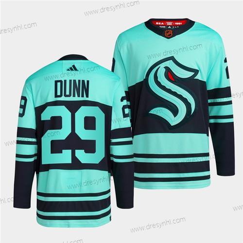 Seattle Kraken #29 Vince Dunn Ice Modrý 2022-23 Obrácený Retro Sešitý dres – Pánské